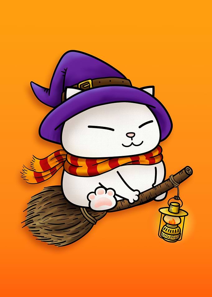 Halloween Cat Witch Kitty