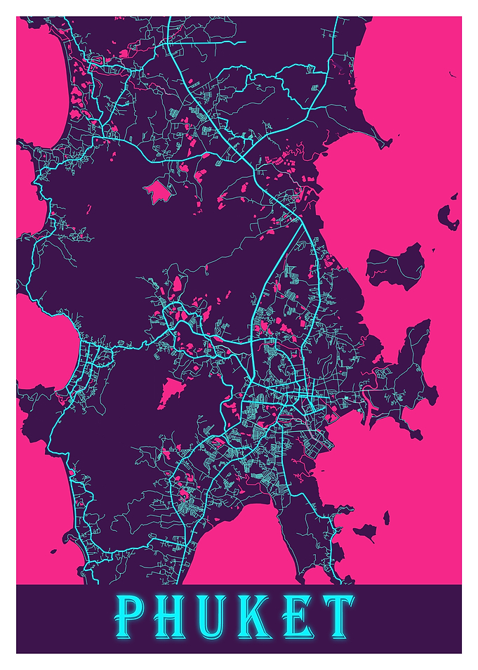 Phuket Neon City Map