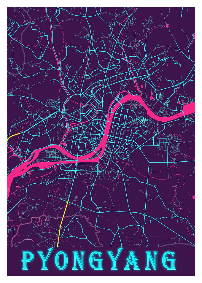 Pyongyang Neon City Map