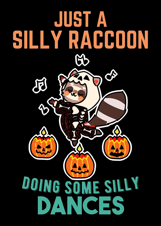 Raccoon Dancing Halloween