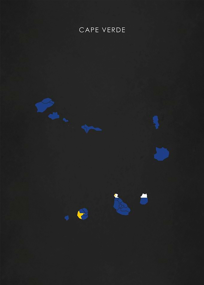 Cape Verde Flag Map Africa