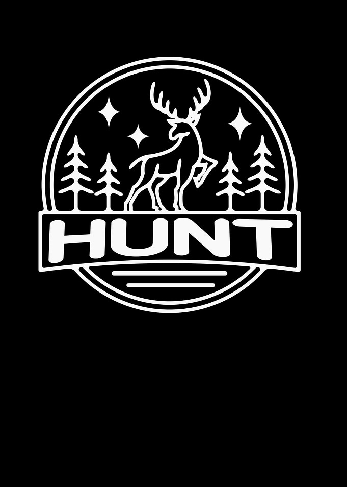 Hunt Deer Hunting Logo