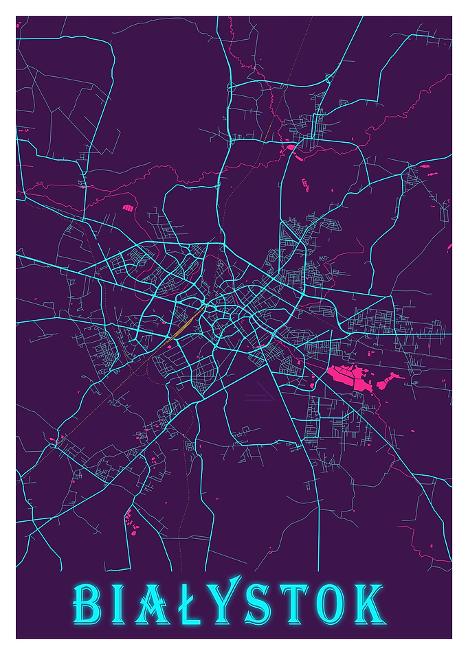 Biaystok Neon City Map