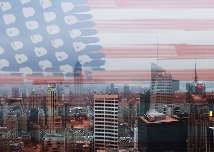 Patriotic NYC USA Flag