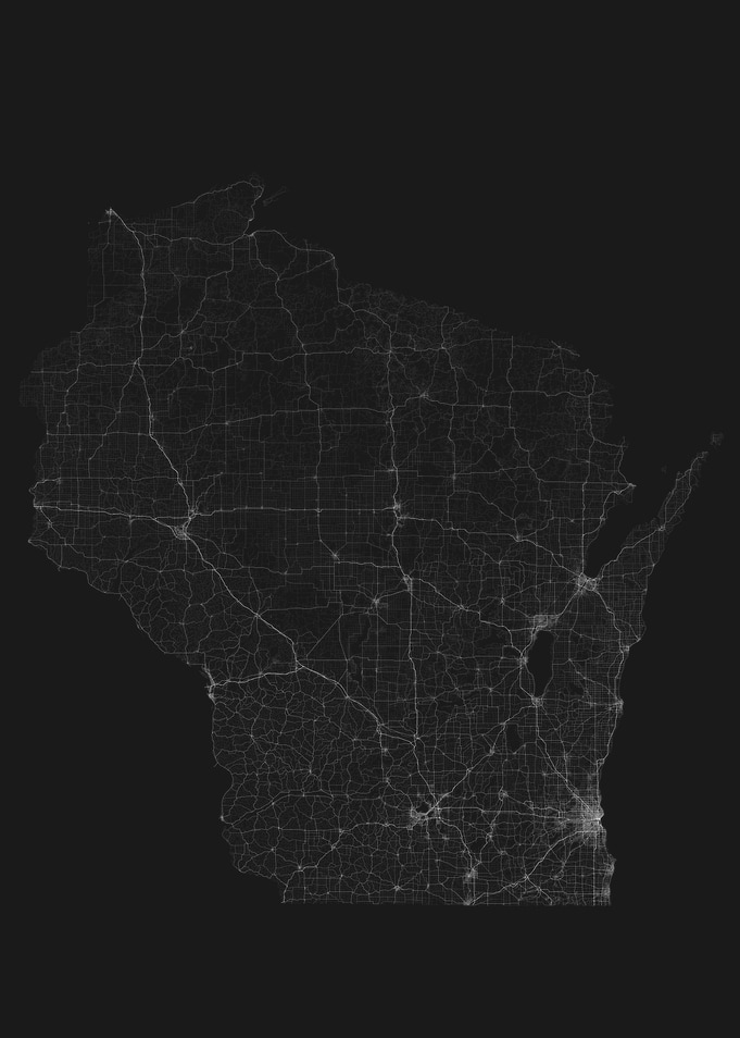 Roads of Wisconsin Map