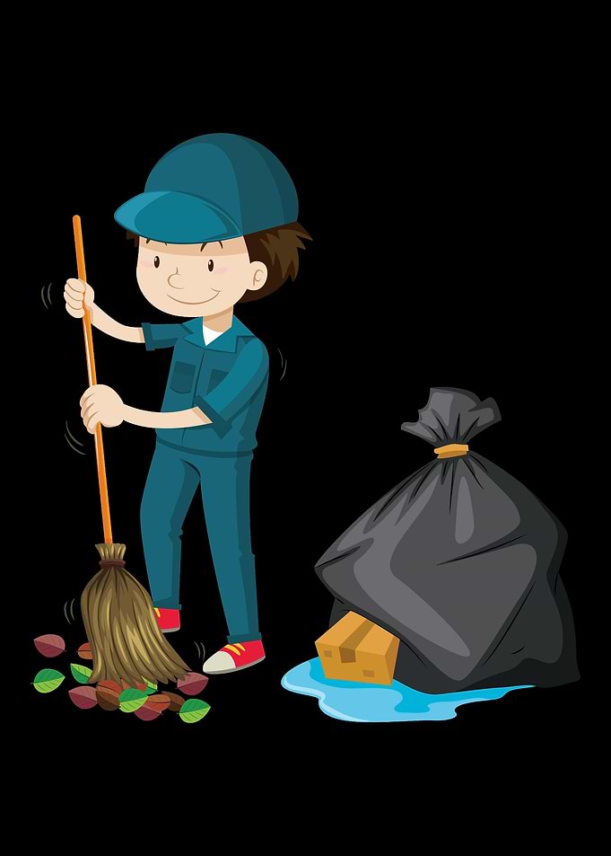 Man Clean Street Sweeper G