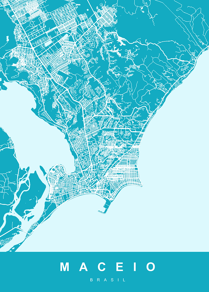 MACEIO Map Brasil Aqua