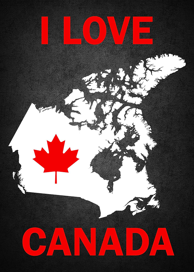 I Love Canada Map