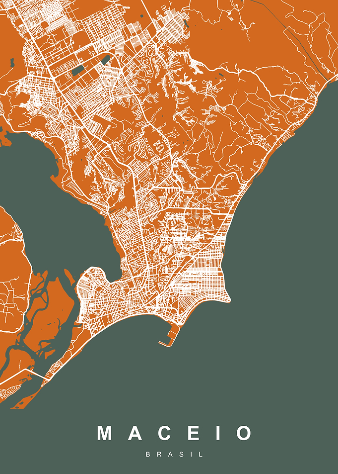 MACEIO Map Brasil Orange