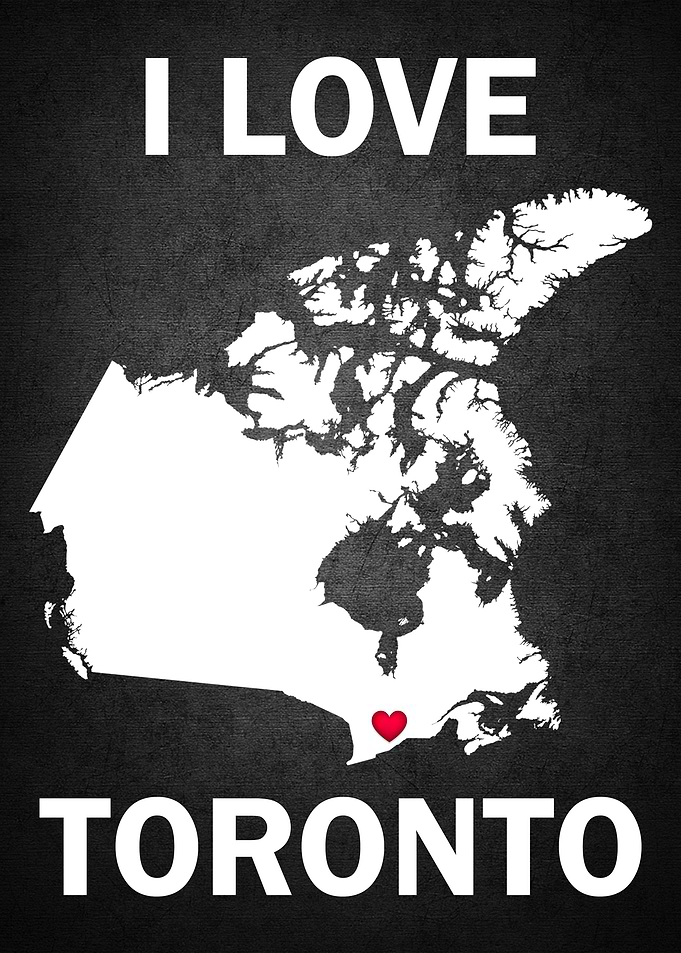 I Love Toronto Canada Map