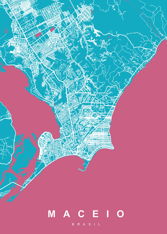 MACEIO Map Brasil Pink