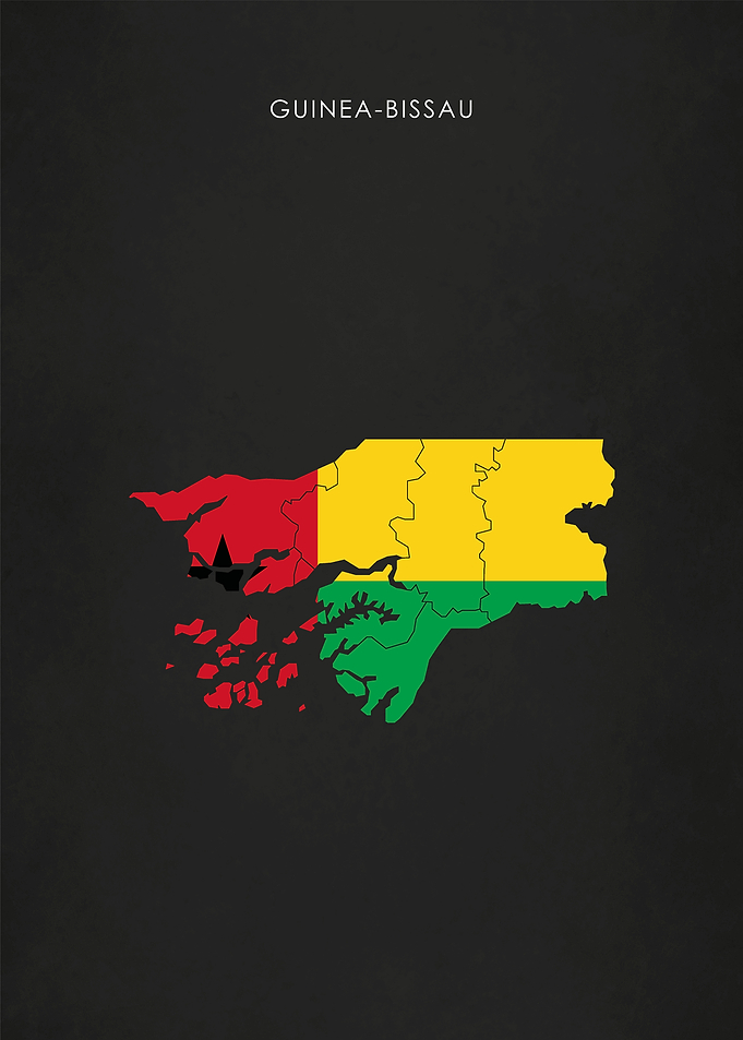 Guinea Bissau Flag Map