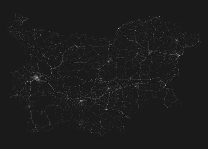 Roads of Bulgaria Map