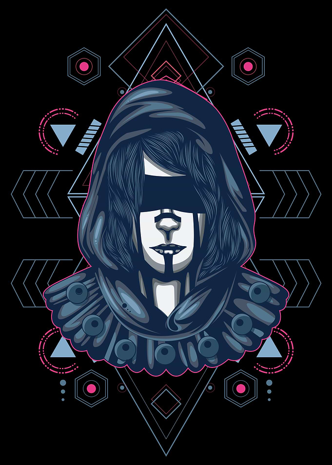 Hooded Woman Geometry