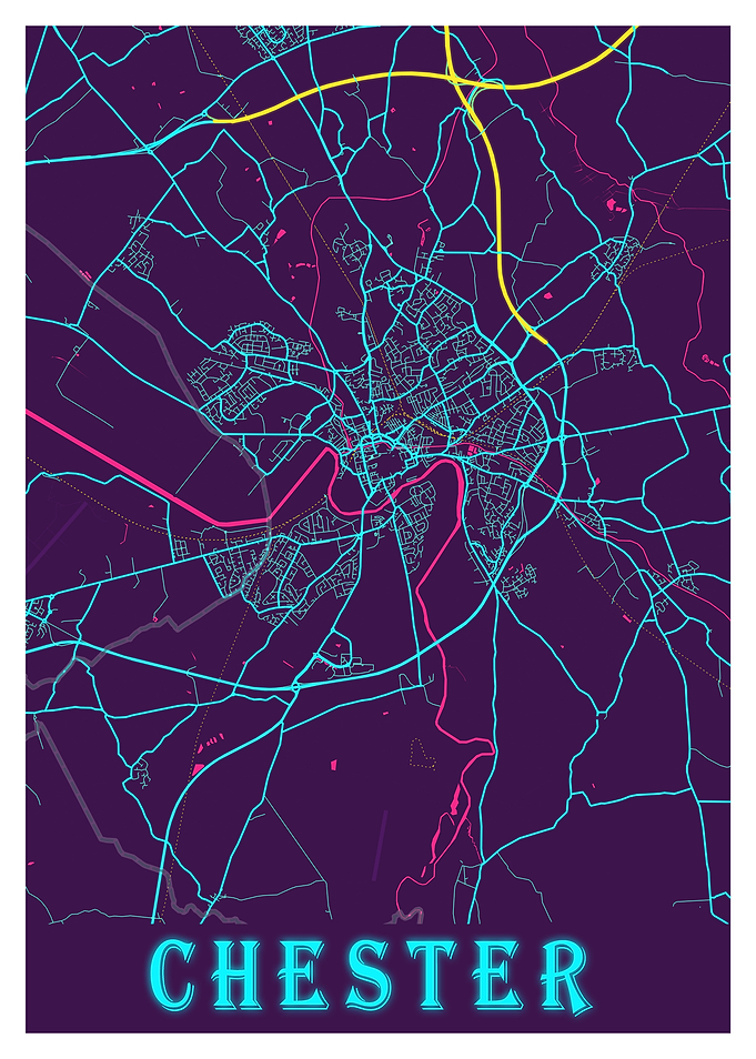 Chester Neon City Map