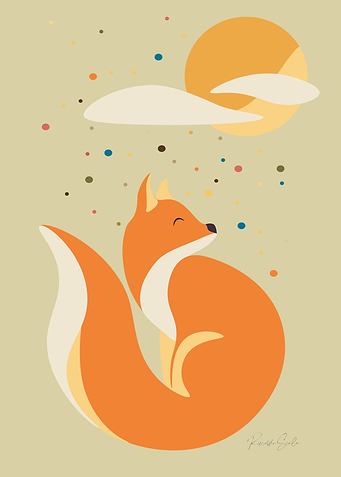 Foxy felt with the heart