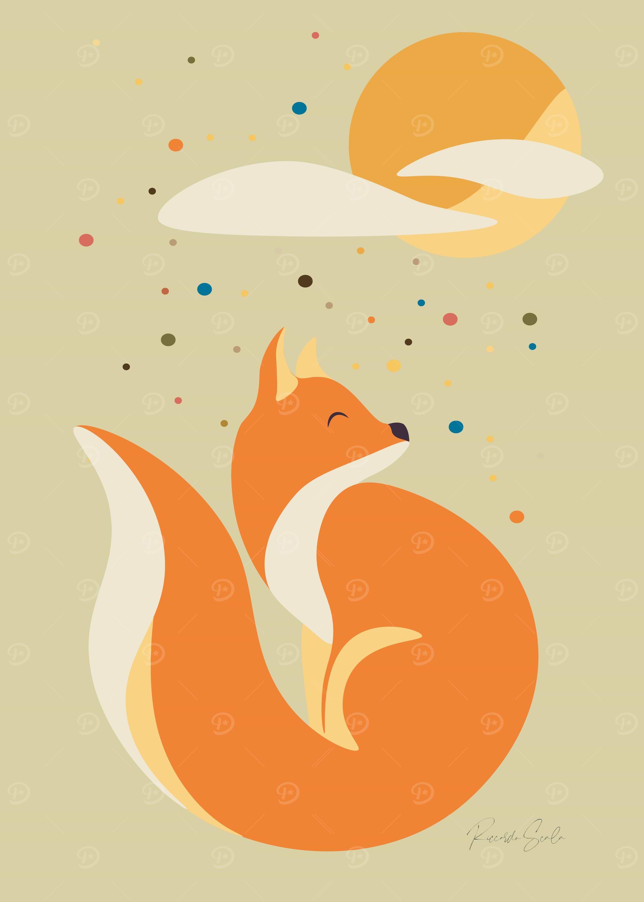 Foxy felt with the heart