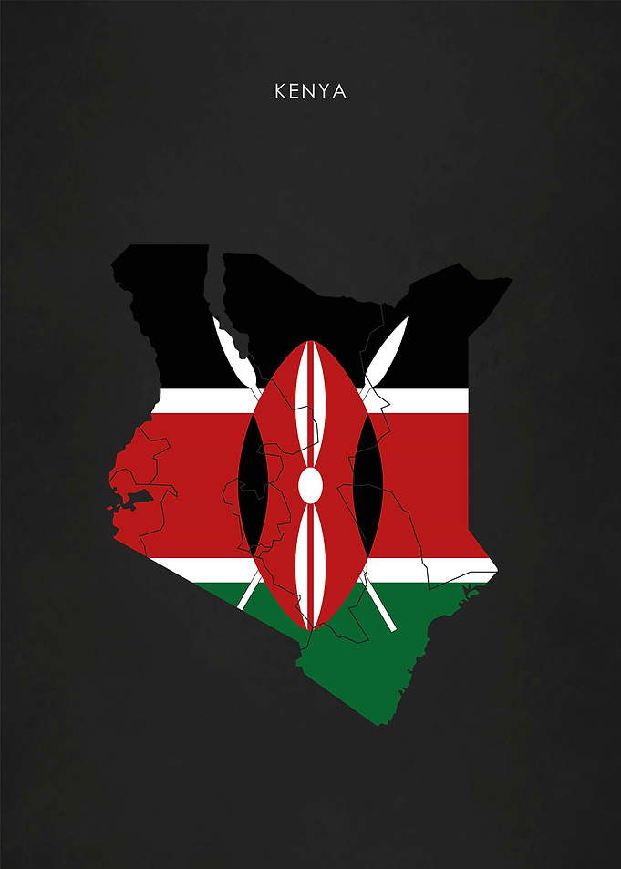 Kenya Flag Map