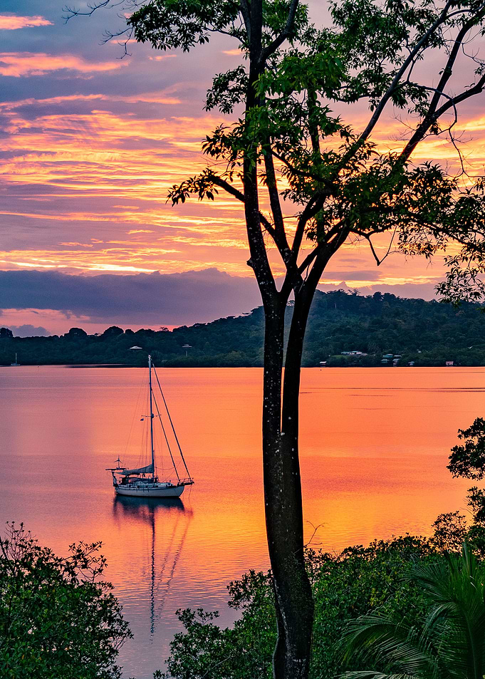 Sailboat at Sunset Bay