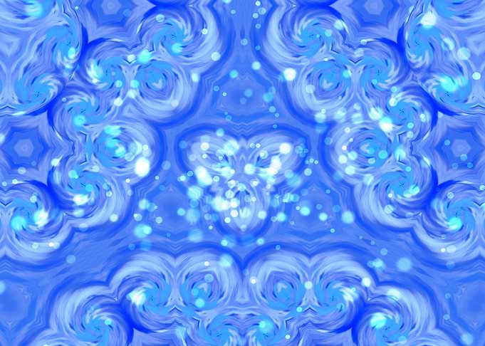 Blue Kaleidoscope Lights