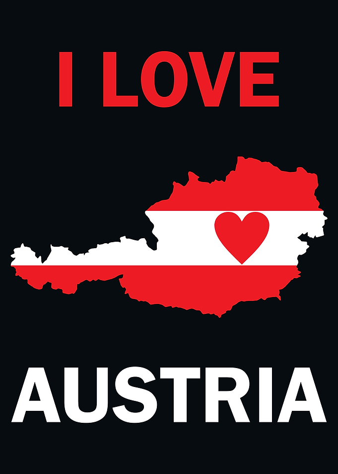 I Love Austria Map