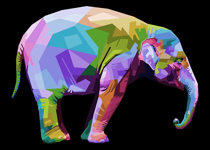 colorful elephant