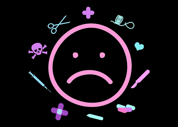 Sad Smile Yami Kawaii