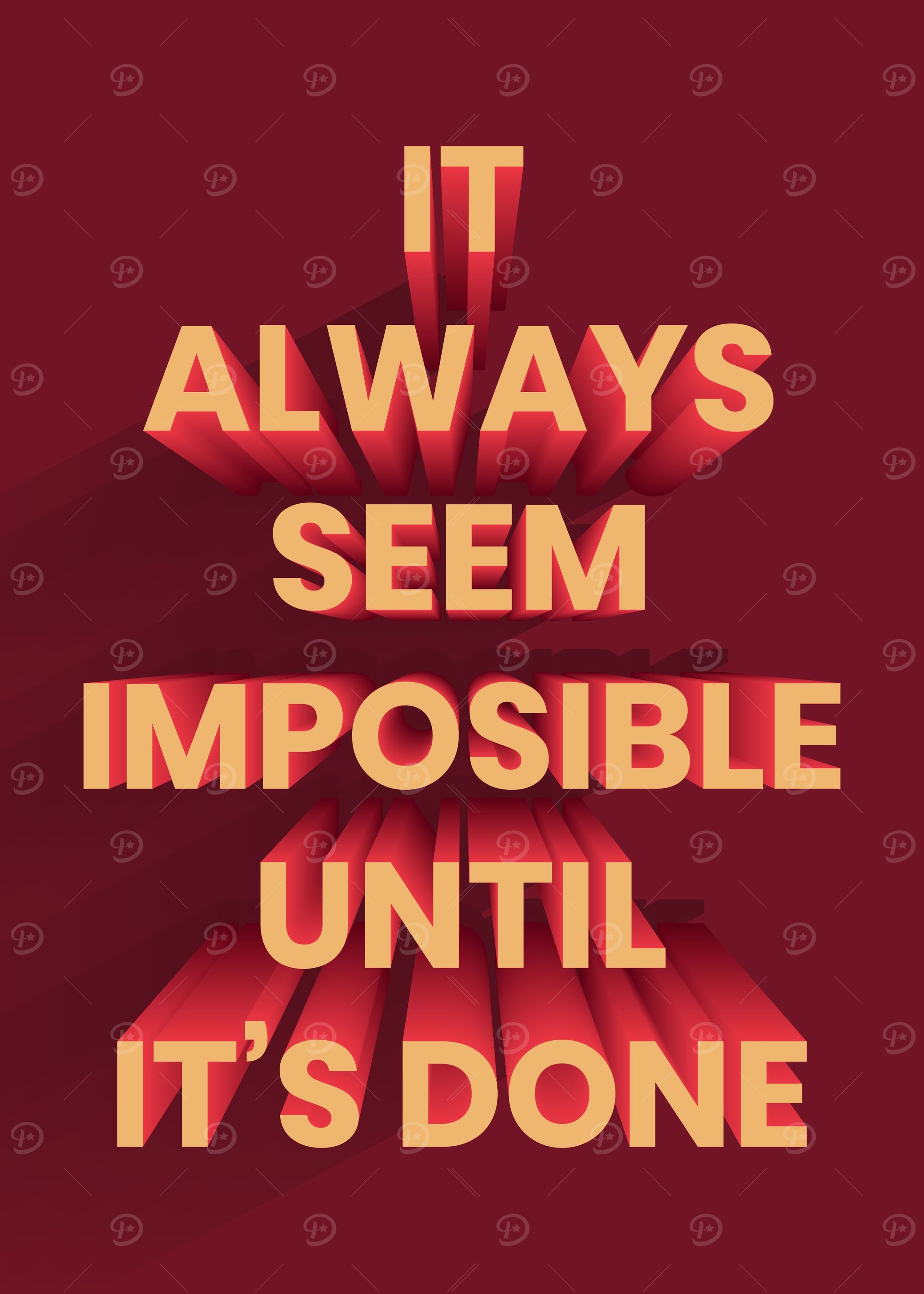 3D Motivational Quote