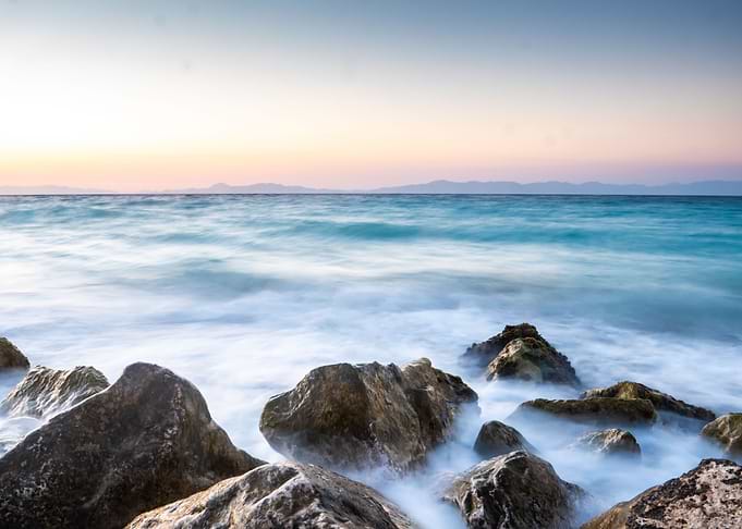 Wave at sunset