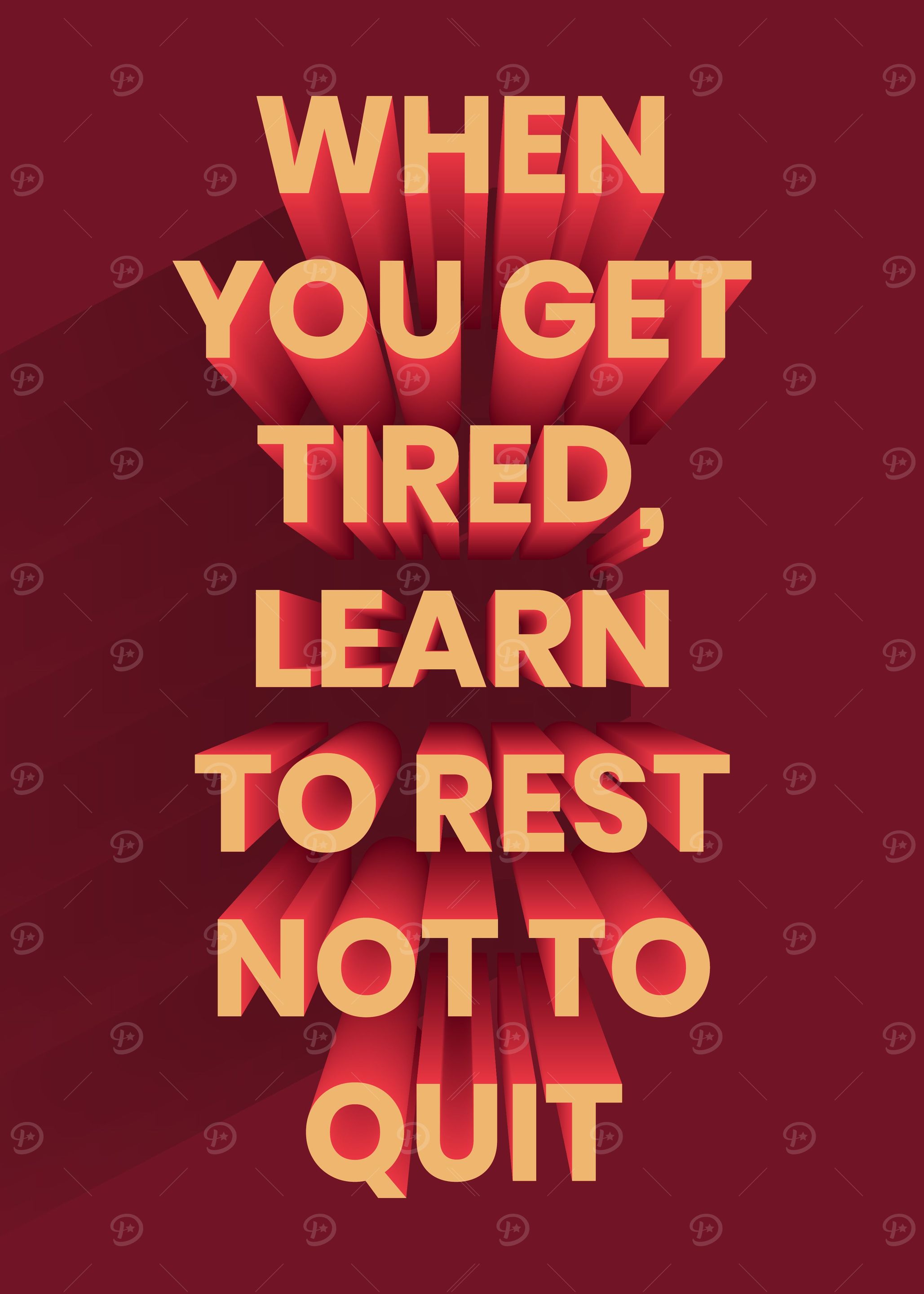 3D motivational quote