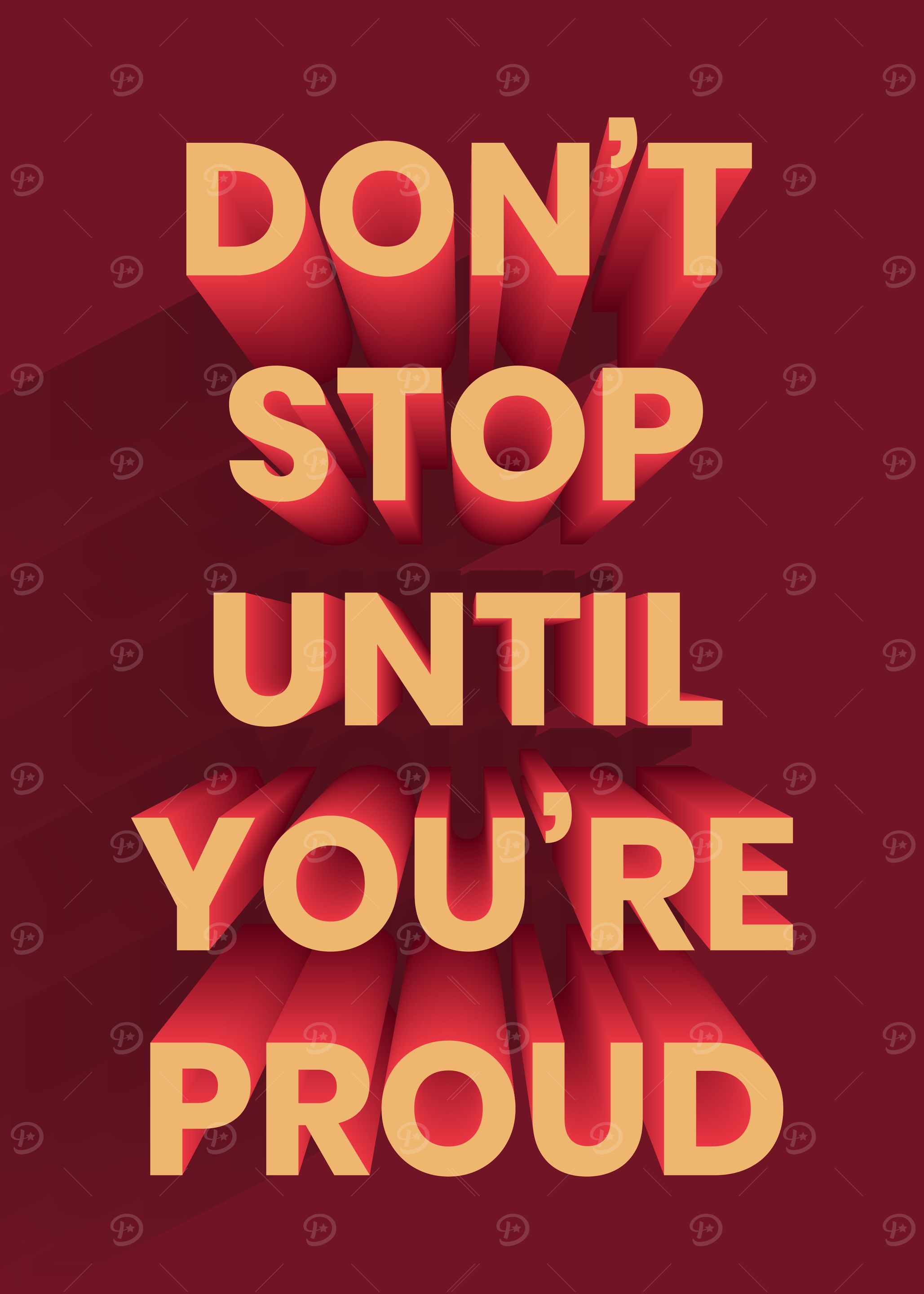 3D Motivational Quote