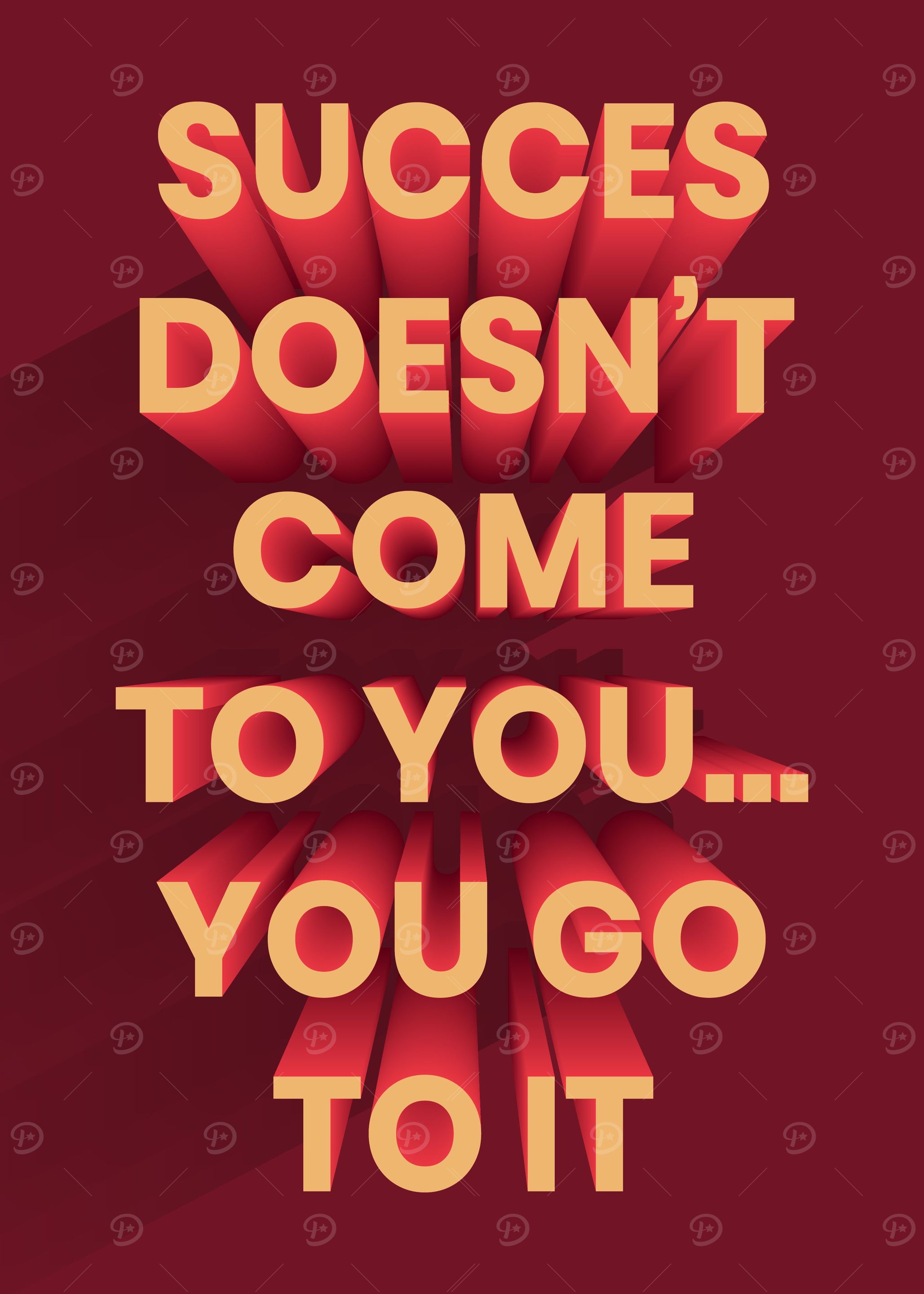 3D motivational quote