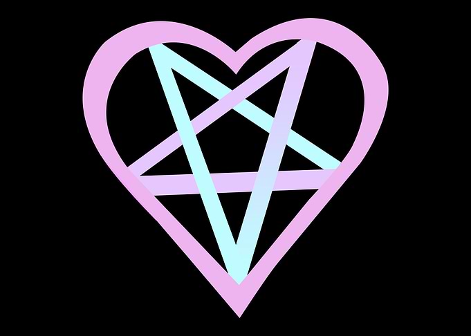 Pentagramm Heart Pastel