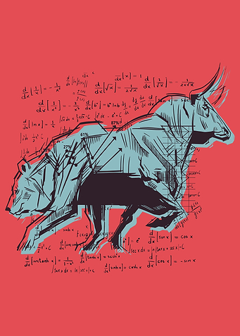 Stock Bull Bear Market Art