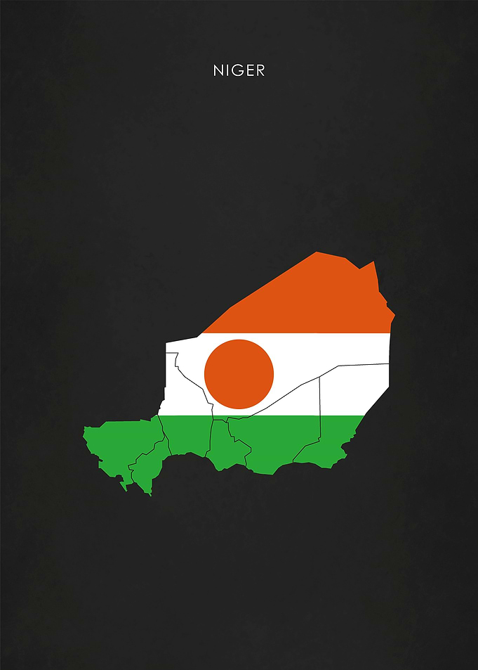 Niger Flag Map