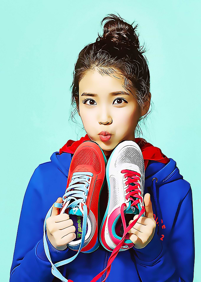 iu cute with the shoes
