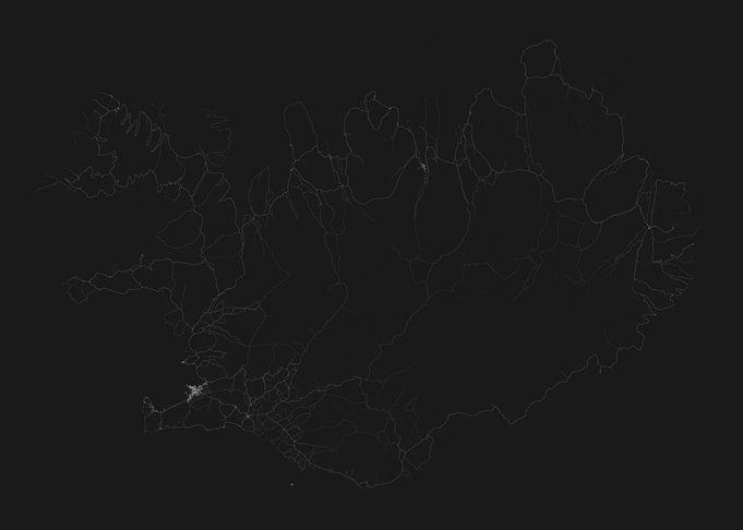 Roads of Iceland Map