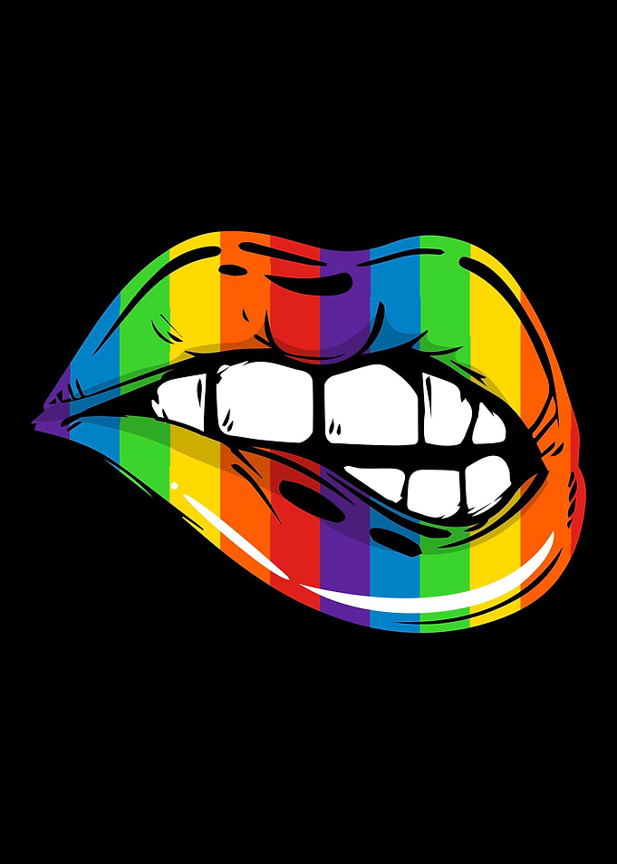 LGBT Rainbow Lips