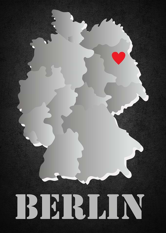 Love Berlin Germany map