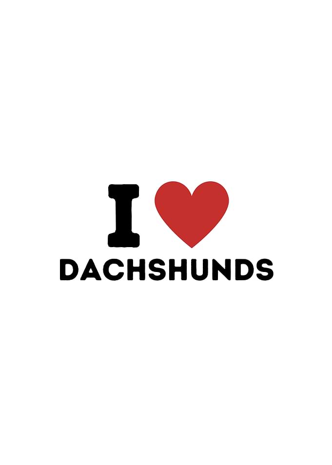 I Love Dachshunds Simple