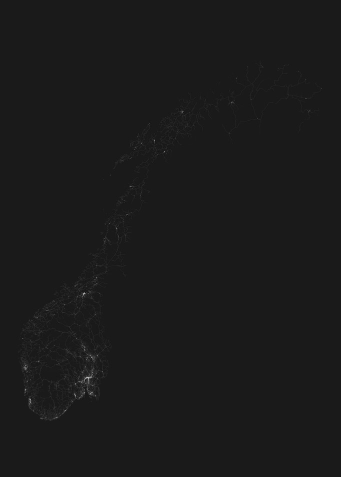 Roads of Norway Map