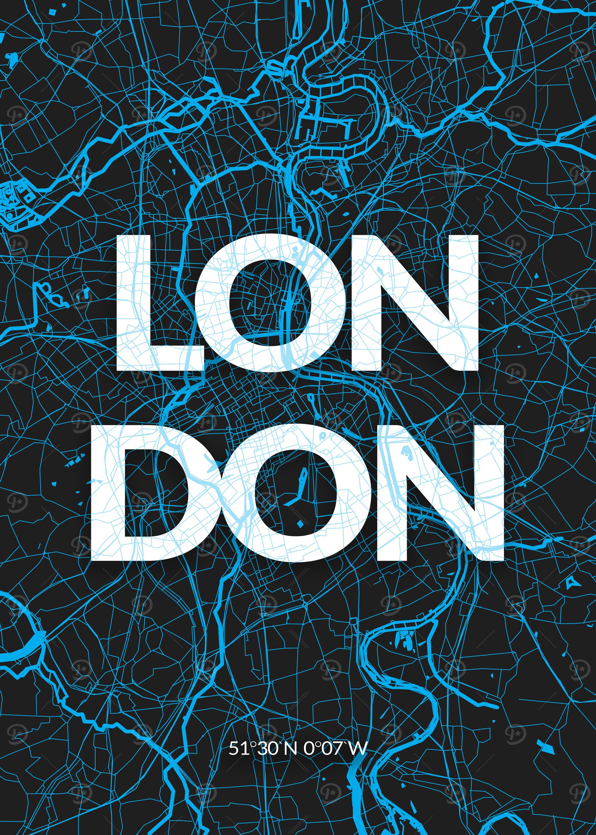 Colorful London Map