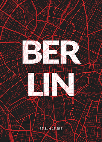 Colorful Berlin Map
