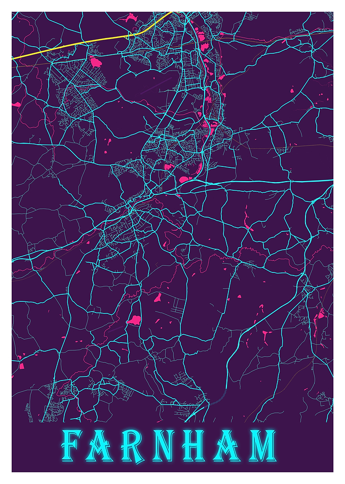 Farnham Neon City Map