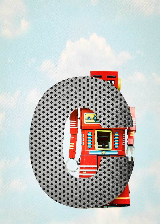 big letter C robots