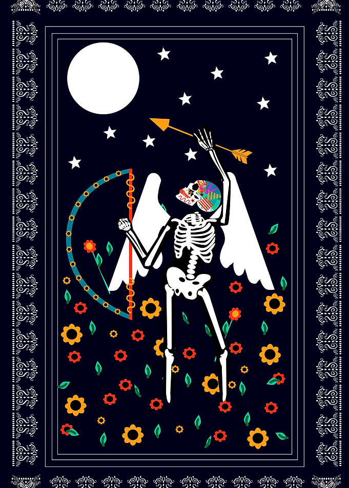 Cupid God of love skull