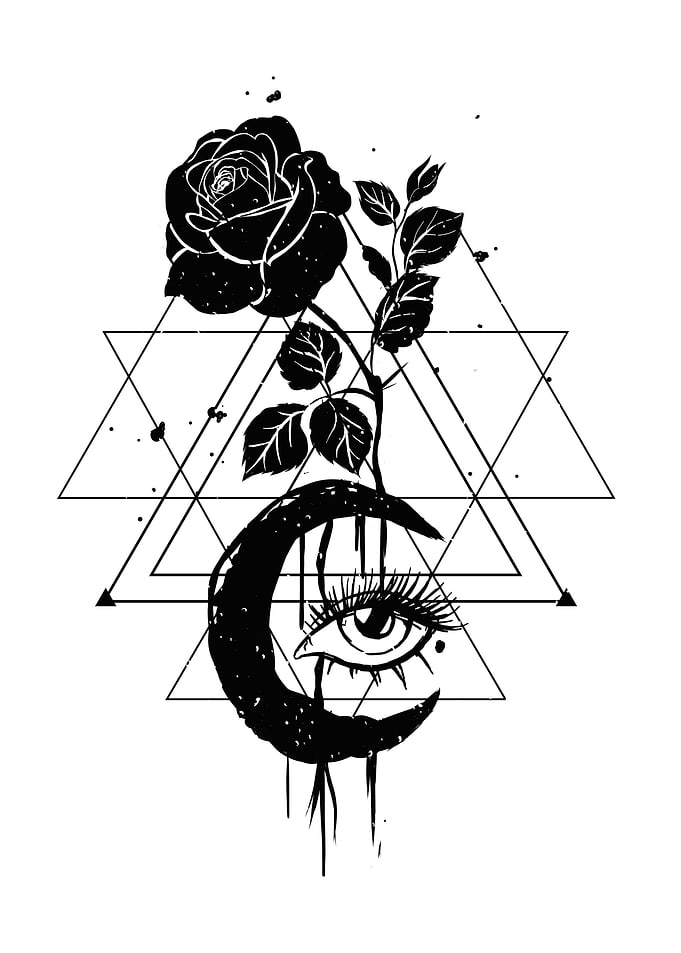 Occult Moon Rose