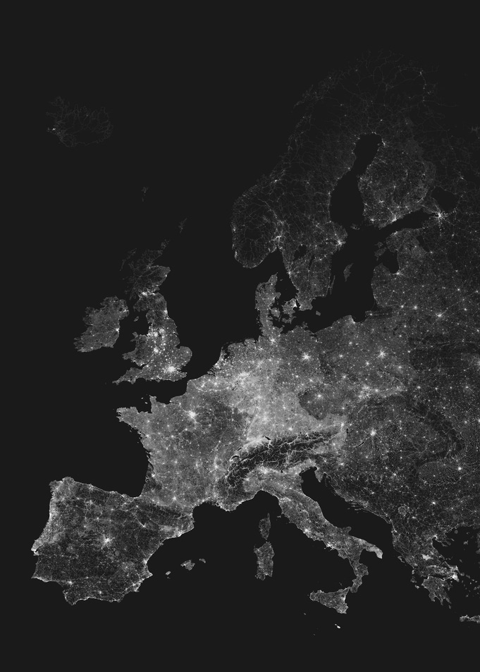 Roads of Europe Map