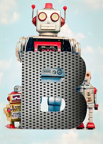 Big letter B robot