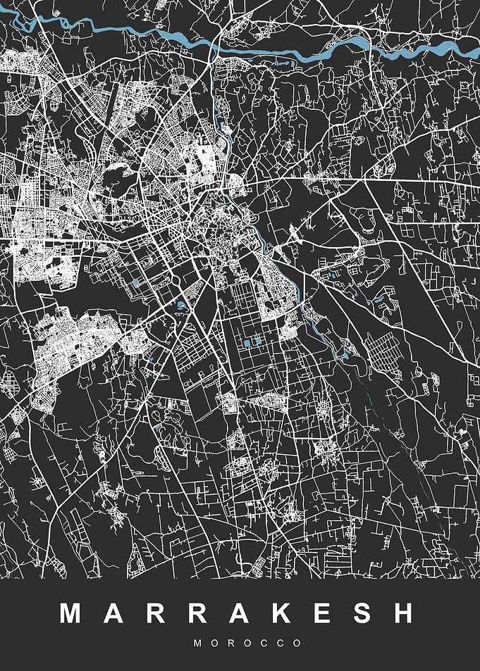 MARRAKESH Map Morocco